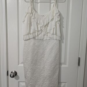 Elegant White Ruffled Dress